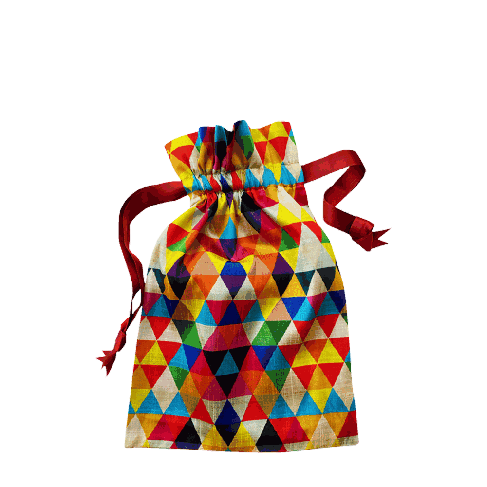 Harlequin Silk Drawstring Bag Image