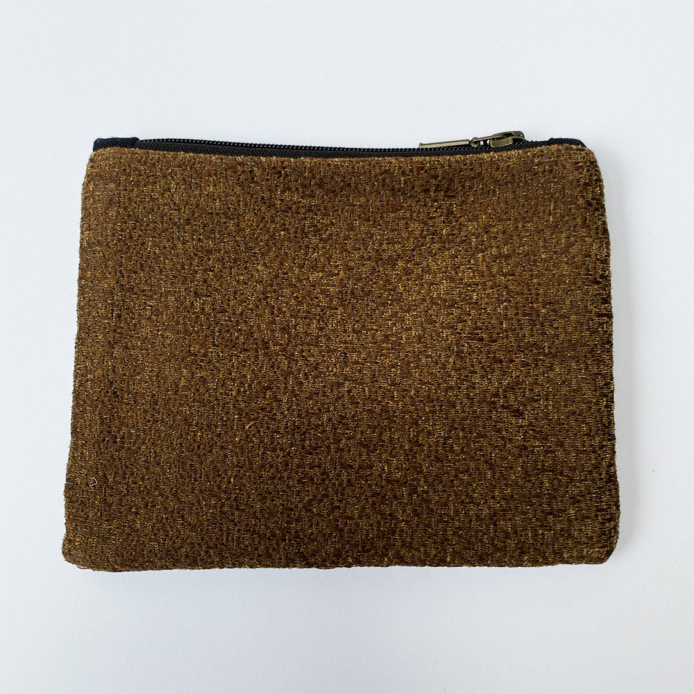 Brown Woven Zip Purse Image