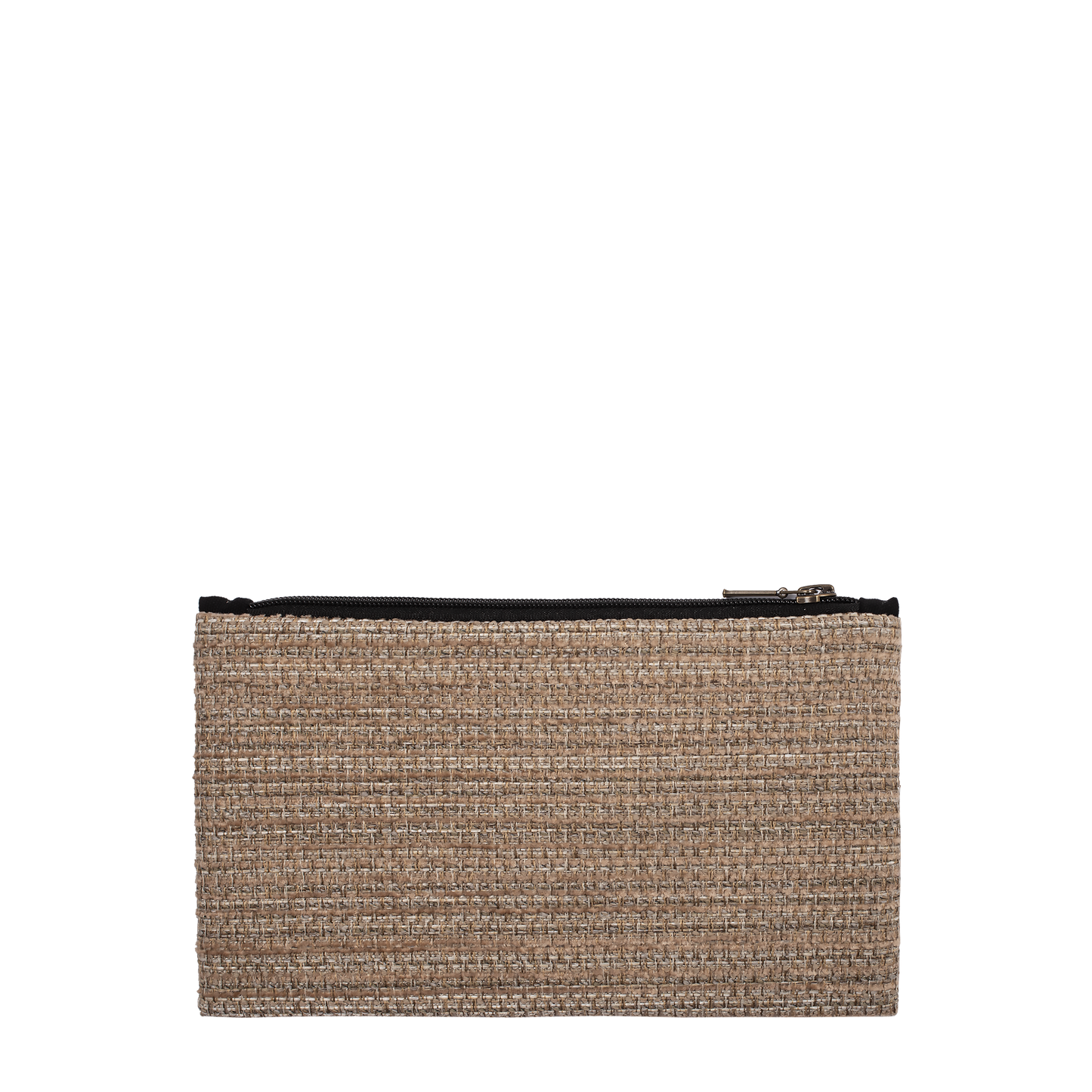 Cream Black Zip Purse Front Image