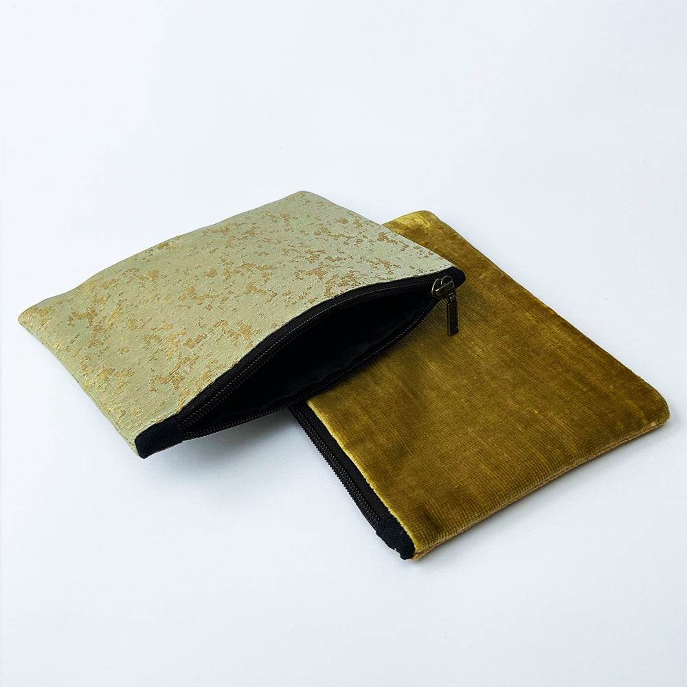 Woven Metallic Zip Purse