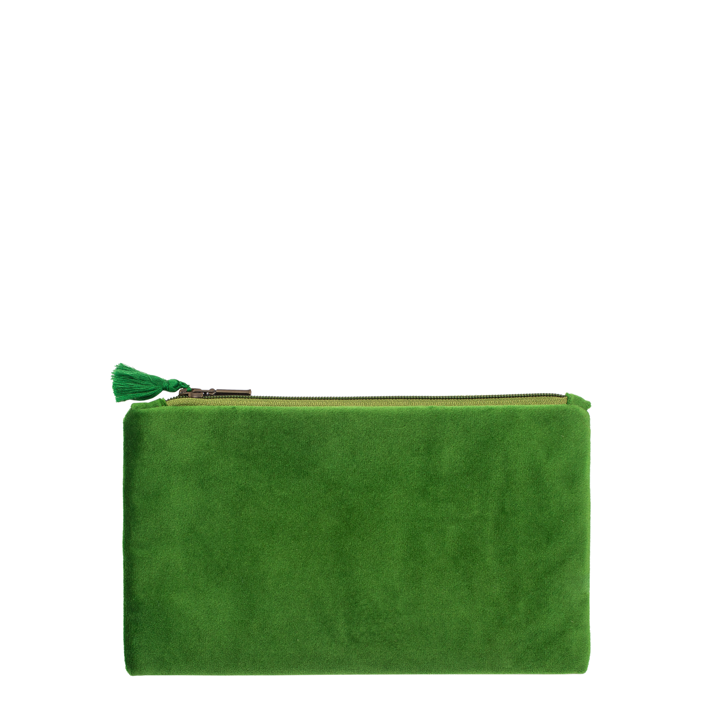 Green Velvet Zip Purse