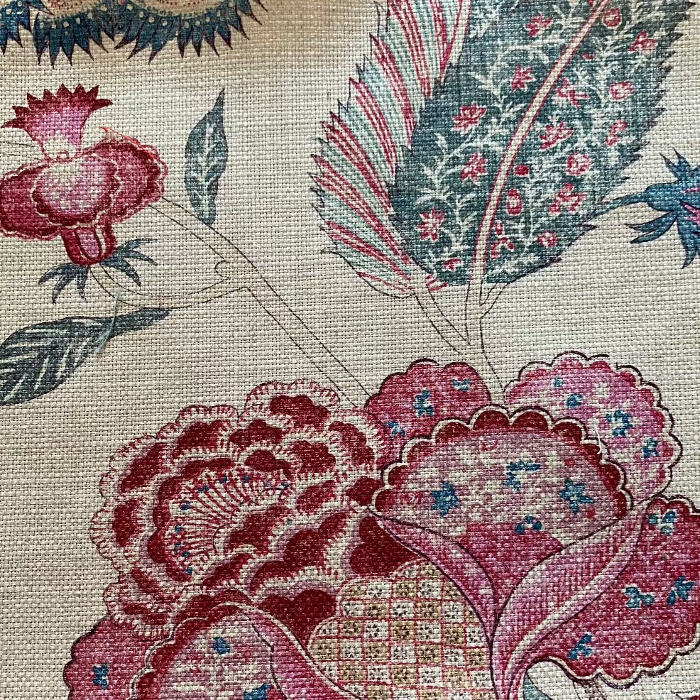 Sanderson Pink Floral Pattern 30cm x 30cm Square