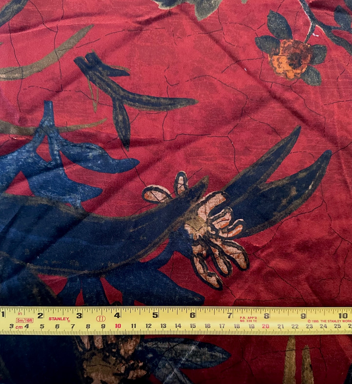 Designer Guild Velvet Red Floral 1