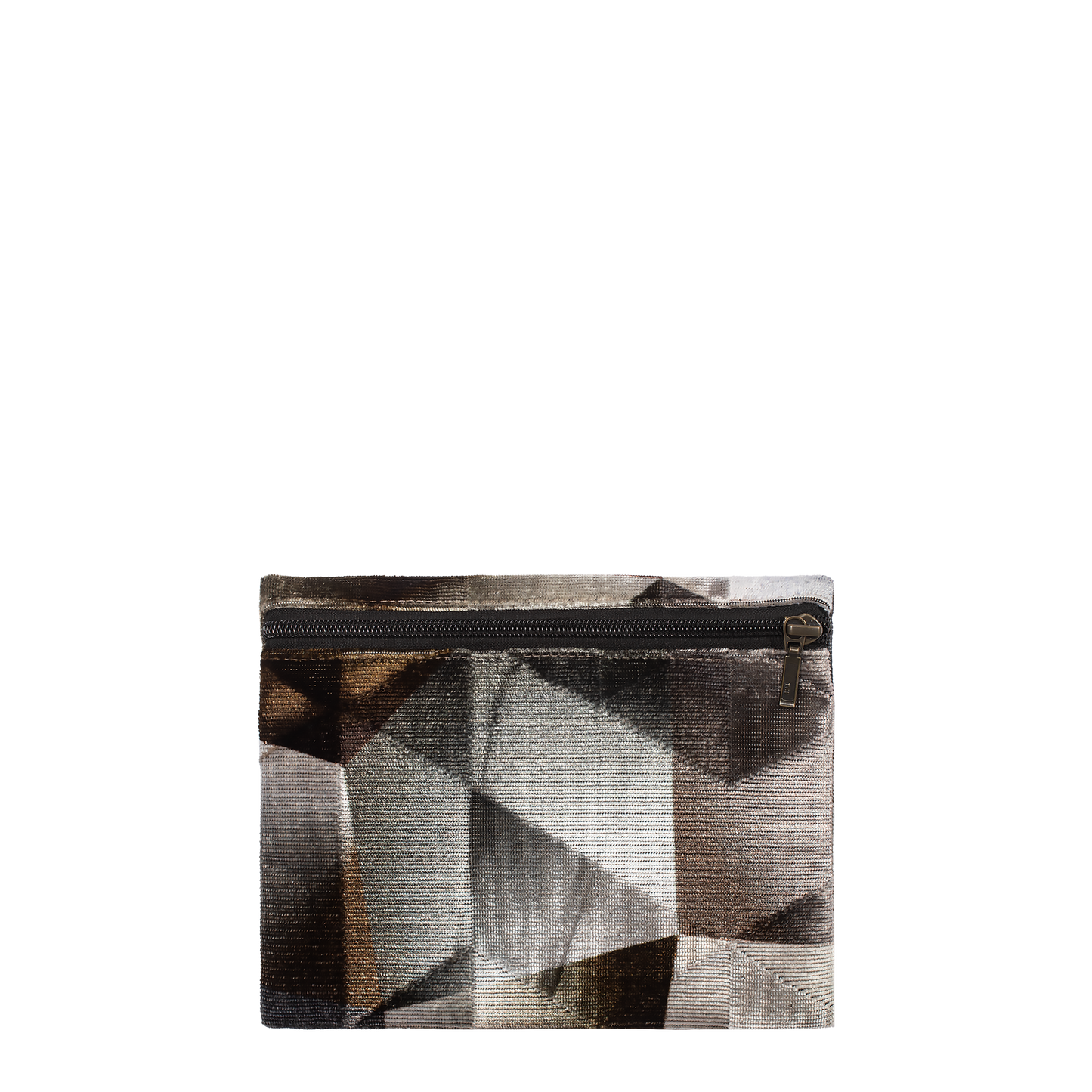 Laser Cut Velvet Abstract Zip Purse