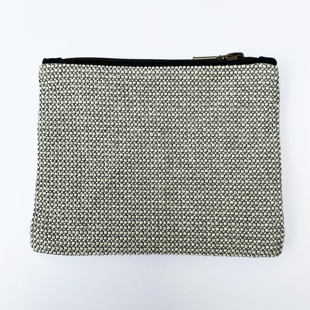 White And Grey Zip Purse Image