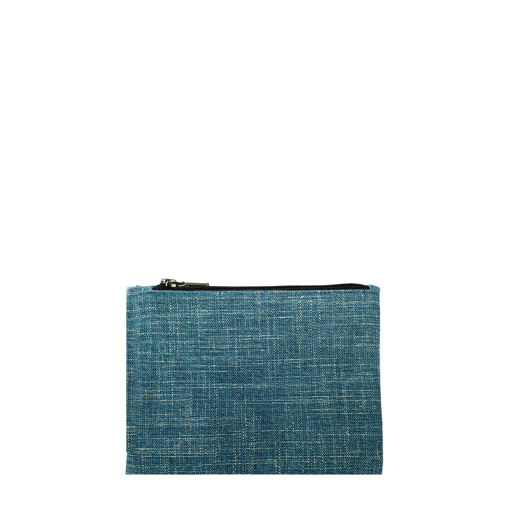 Textured Blue Zip Purse
