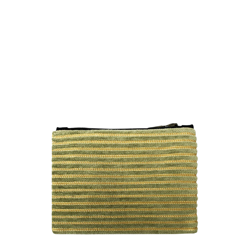 Textured Stripe Zip Purse