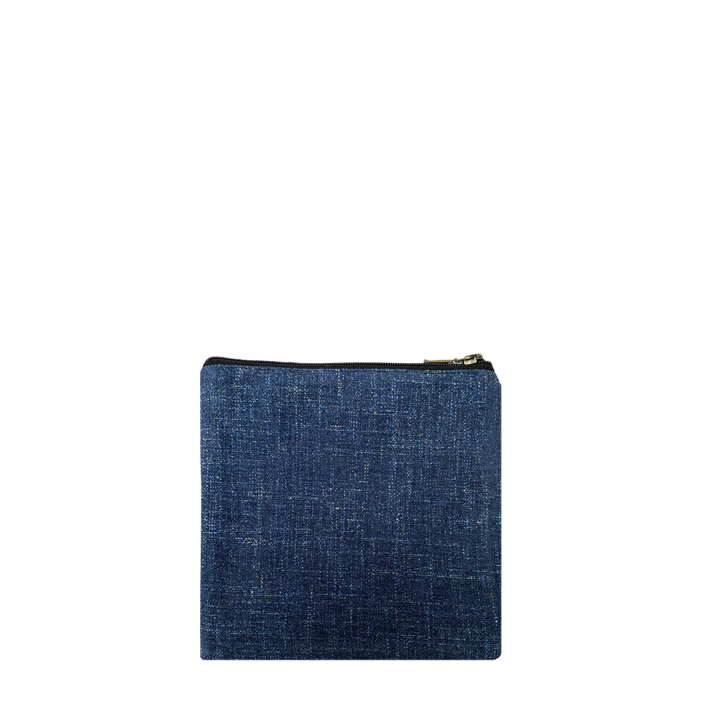 Woven Blue Square Zip Purse