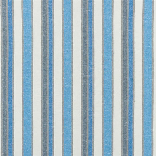 Designer Guild Linen Stripe Blue Cobalt 1