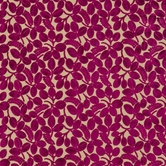 Designer Guild Velvet Leaf Fuchsia 1