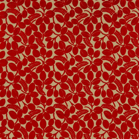 Designer Guild Velvet Leaf Red 1