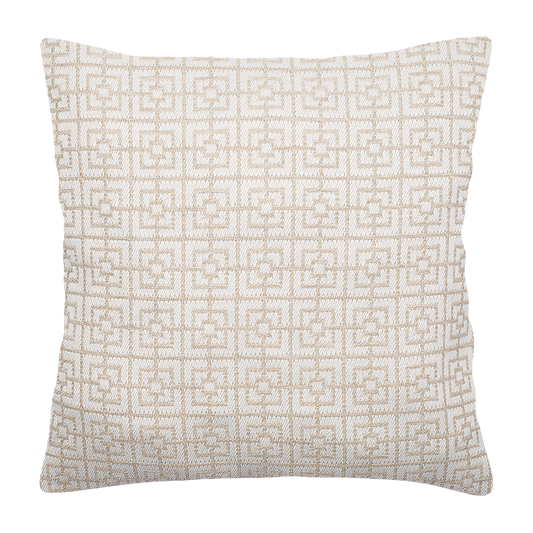 Beige Geometric Pattern Cushion Cover