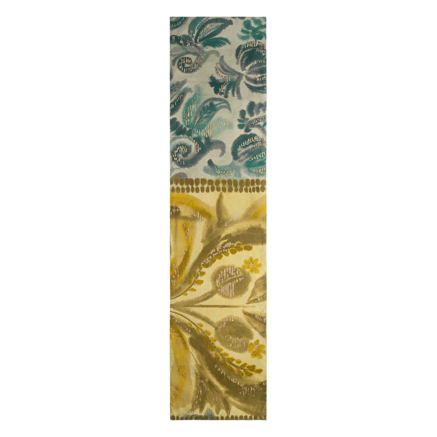 Turquoise Floral Table Runner