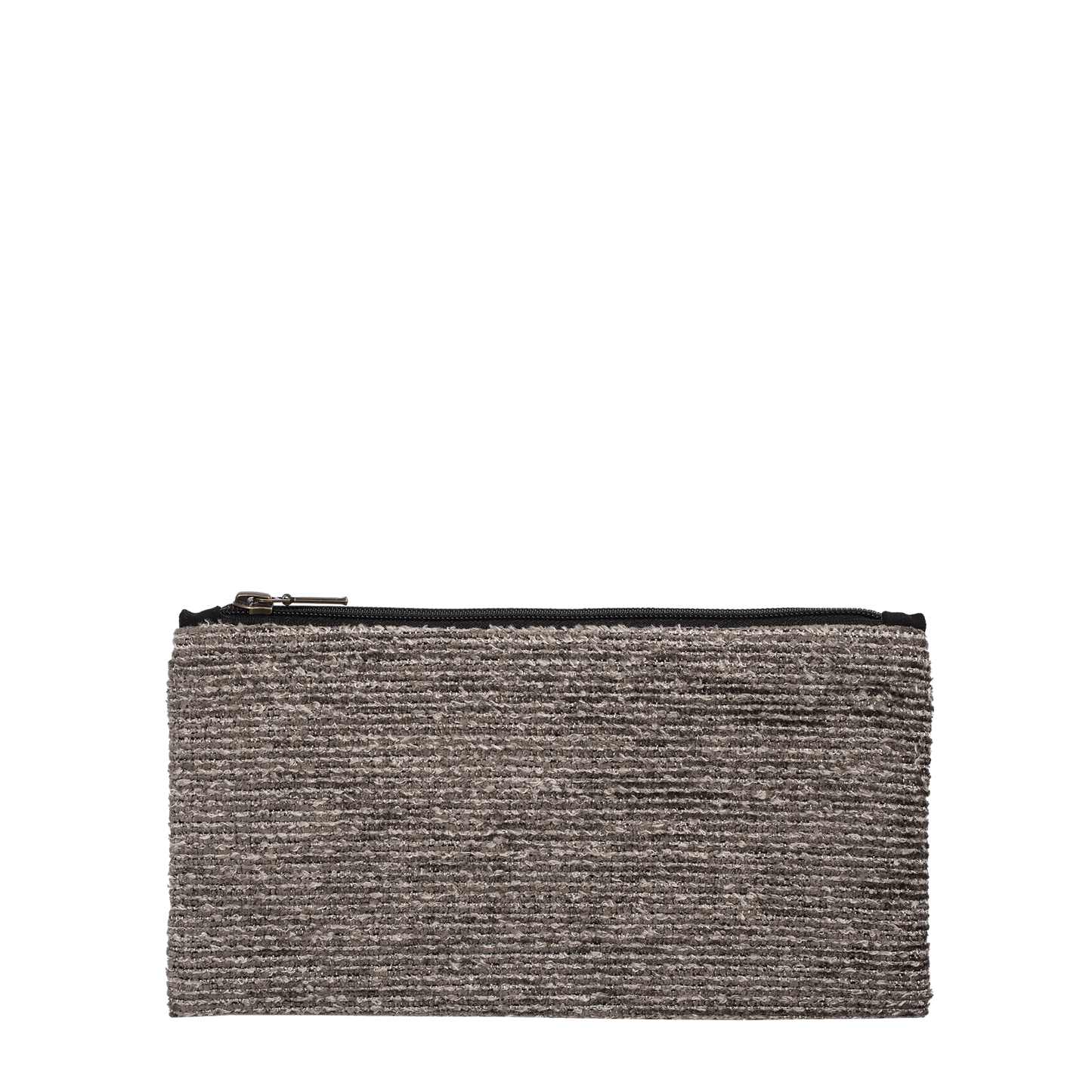 Woven Dark Beige Zip Purse