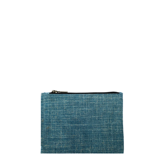 Textured Blue Zip Purse