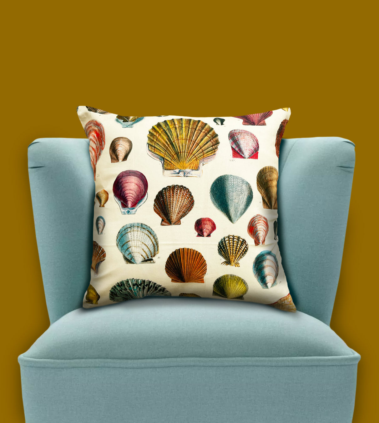 Tropical Shell Art Cushion Cover